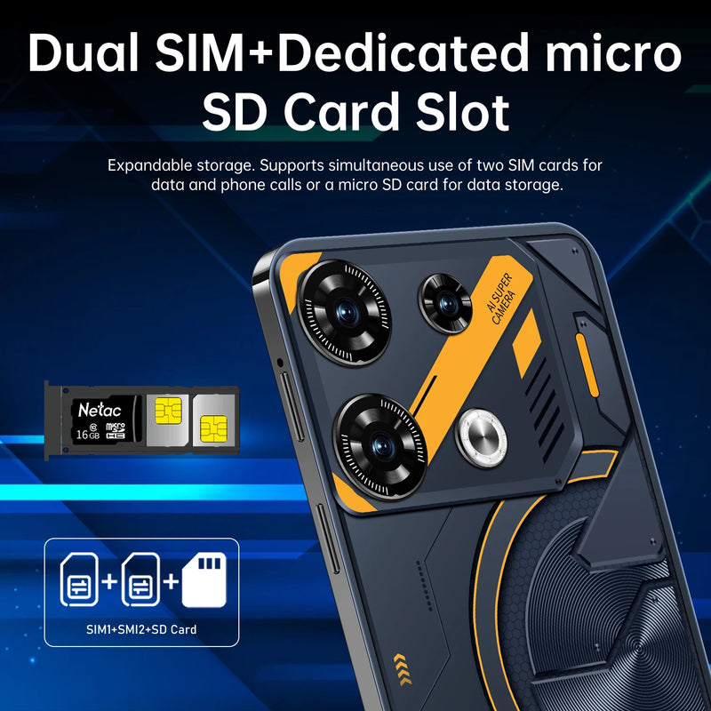 Smartphone GT20 Pro Original, Celular Versão Global, Snapdragon 8, Gen3, Androi