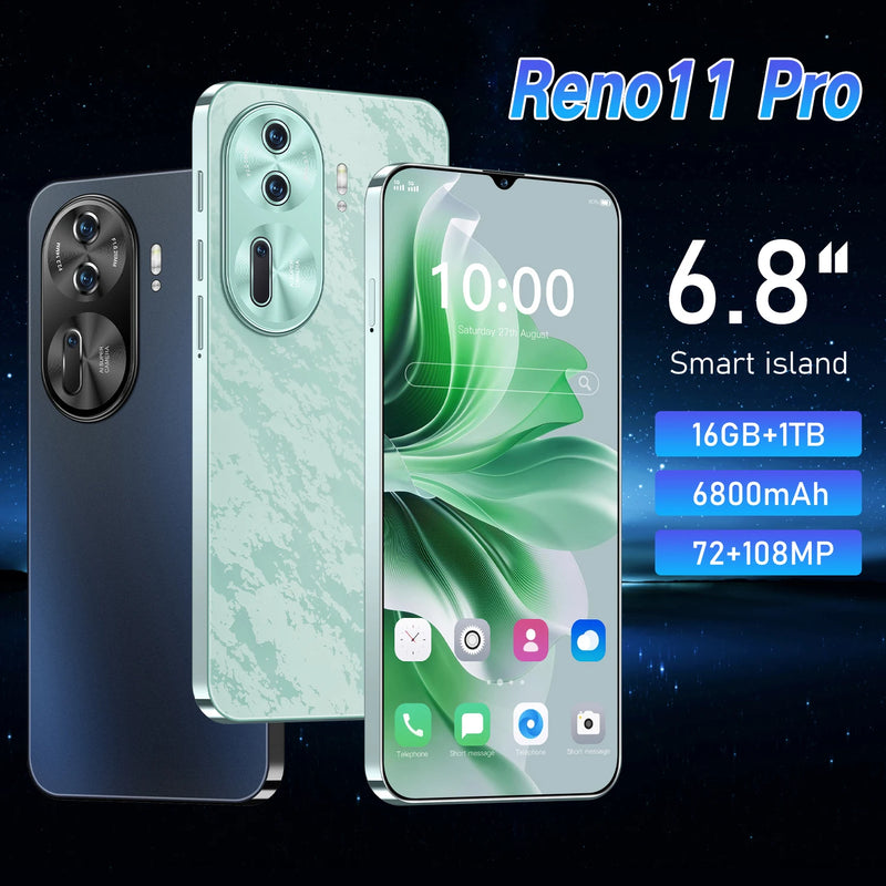 Smartphone Android OLED 5G Reno 11 Pro, Celular, Dimensão 9300, Bateria 6800mAh
