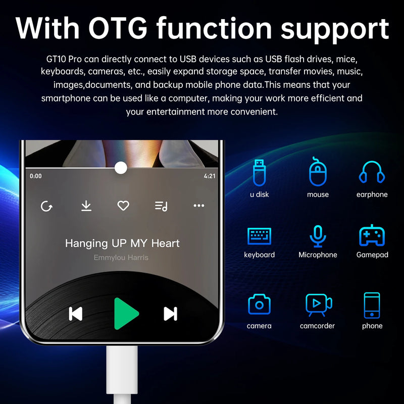 Smartphone GT20 Pro Original, Celular Versão Global, Snapdragon 8, Gen3, Androi