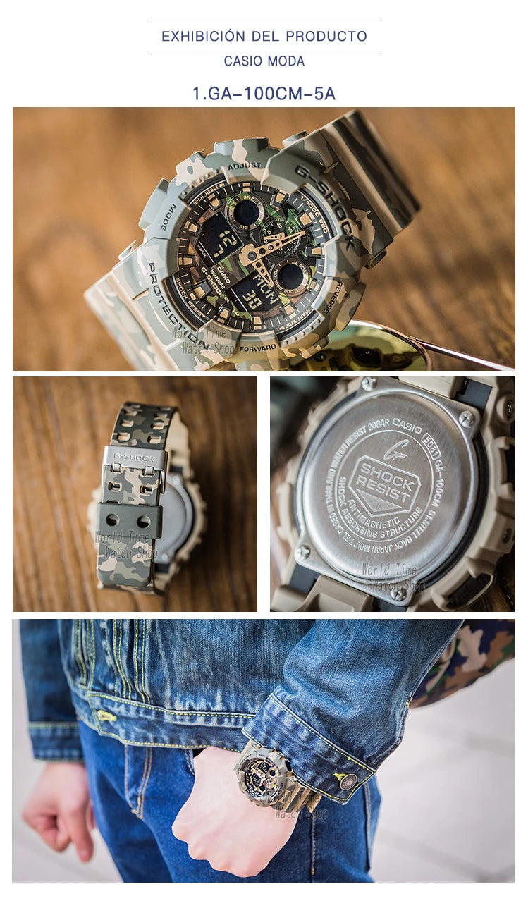 Casio assist g choque relógio masculino top marca de luxo led militar digital w
