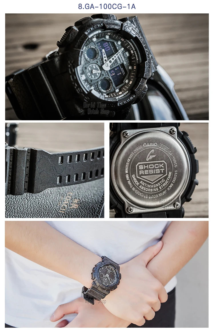 Casio assist g choque relógio masculino top marca de luxo led militar digital w