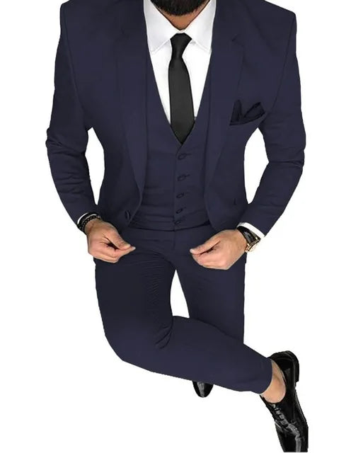 Ternos de casamento para noivo slim fit masculino, smoking de baile masculino, b