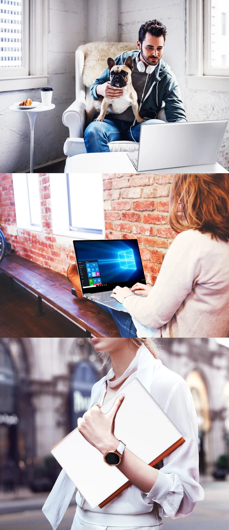 Laptop rosa com o Windows 10, Notebook Gaming, Intel Celeron J4125, 12 GB de RAM