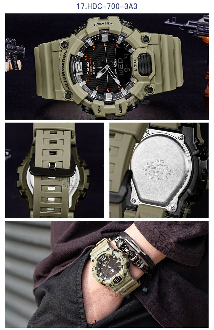 Casio assist g choque relógio masculino top marca de luxo led militar digital w