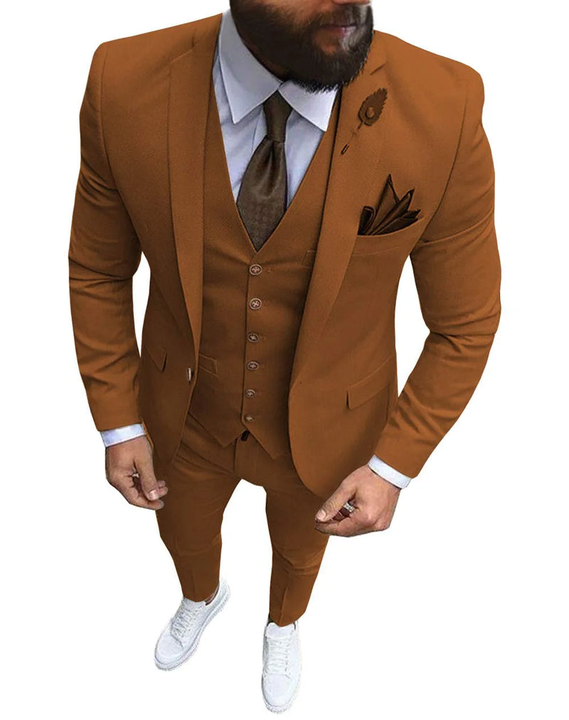 Ternos de casamento para noivo slim fit masculino, smoking de baile masculino, b