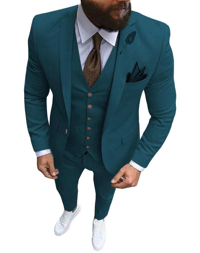 Ternos de casamento para noivo slim fit masculino, smoking de baile masculino, b