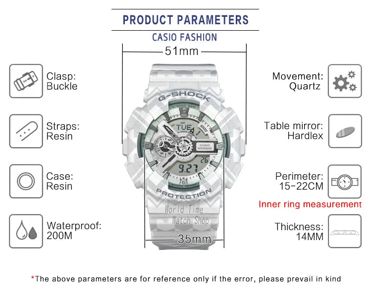 Relógio Casio Masculino g Shock Top Marca de Luxo Conjunto À Prova D &
