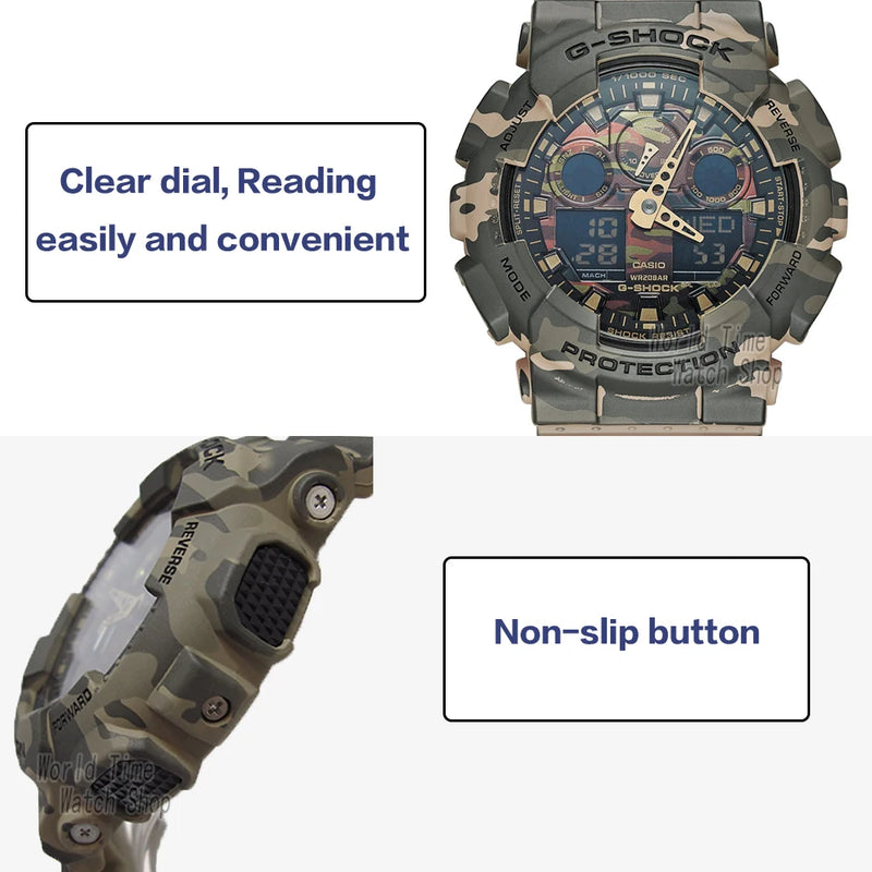 Casio assist g choque relógio masculino top marca de luxo led militar digital w