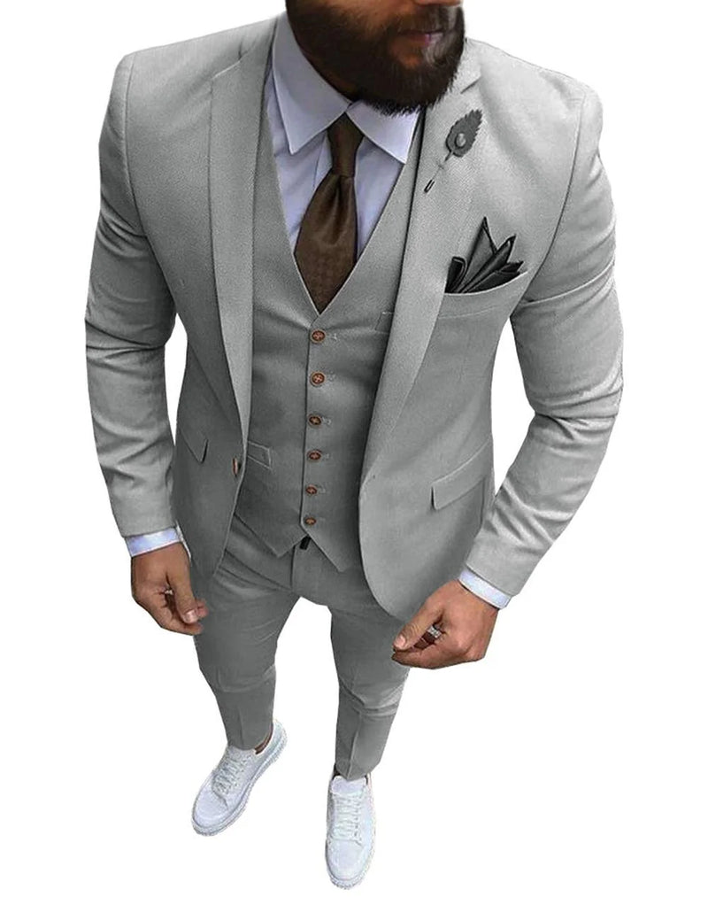 Ternos de casamento para noivo slim fit masculino, smoking de baile masculino, b