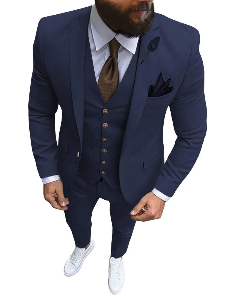 Ternos de casamento para noivo slim fit masculino, smoking de baile masculino, b