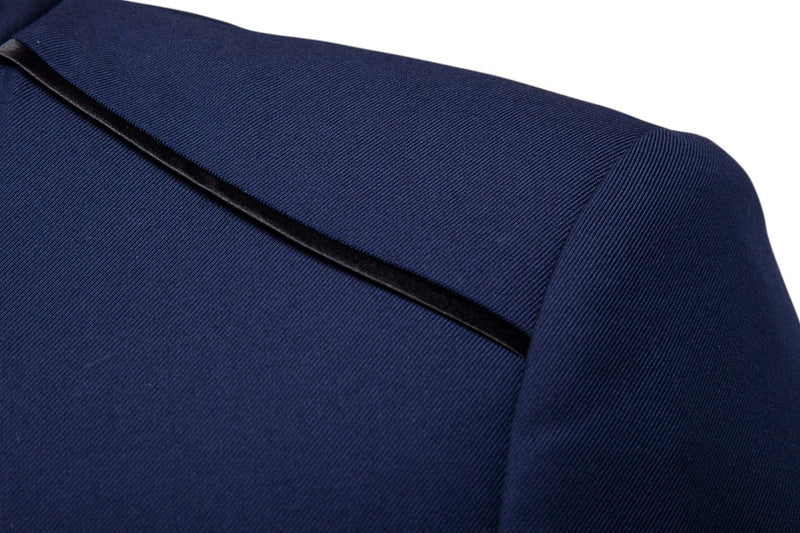 Casaco de blazer decorativo de botão masculino, jaqueta monocromática, slim fi