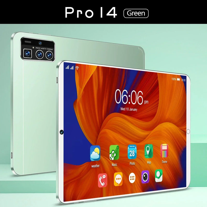 Original Mi Tablet PC, Pro 14, Android 12, 16GB, 1TB, Dual SIM, 10 Core, WPS, GP