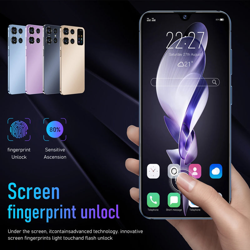 Smart Phone S24 Ultra 5G Android, HD, Tela Cheia, Face ID, 16GB + 1TB, Telemóve