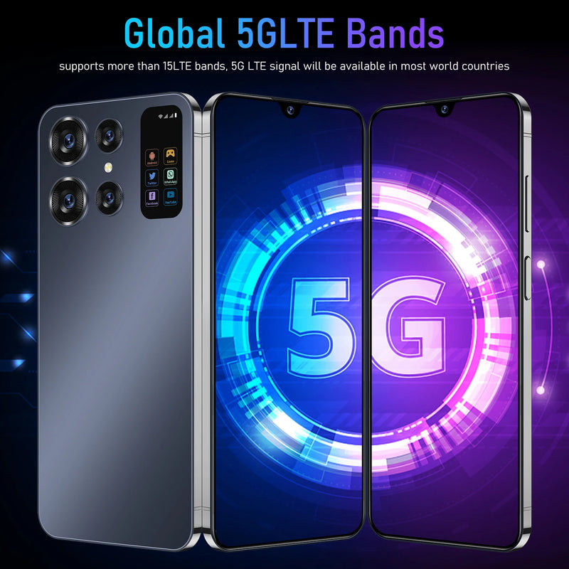 Smart Phone S24 Ultra 5G Android, HD, Tela Cheia, Face ID, 16GB + 1TB, Telemóve