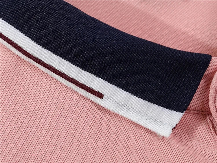 Camisa polo justa de manga curta masculina, lapela, antipillin, estampada, moda