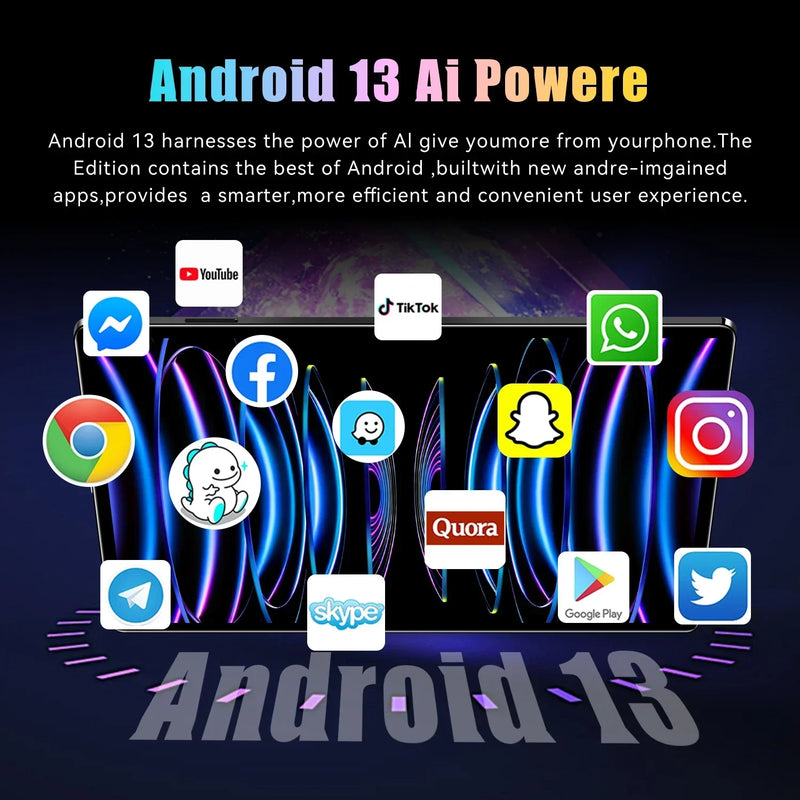 Pad 6 Pro Android 13 Tablet, 16GB, 1TB, 5G, Cartão Dual SIM, GPS, Novo, Origina
