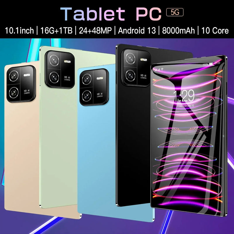 Pad 6 Pro Android 13 Tablet, 16GB, 1TB, 5G, Cartão Dual SIM, GPS, Novo, Origina