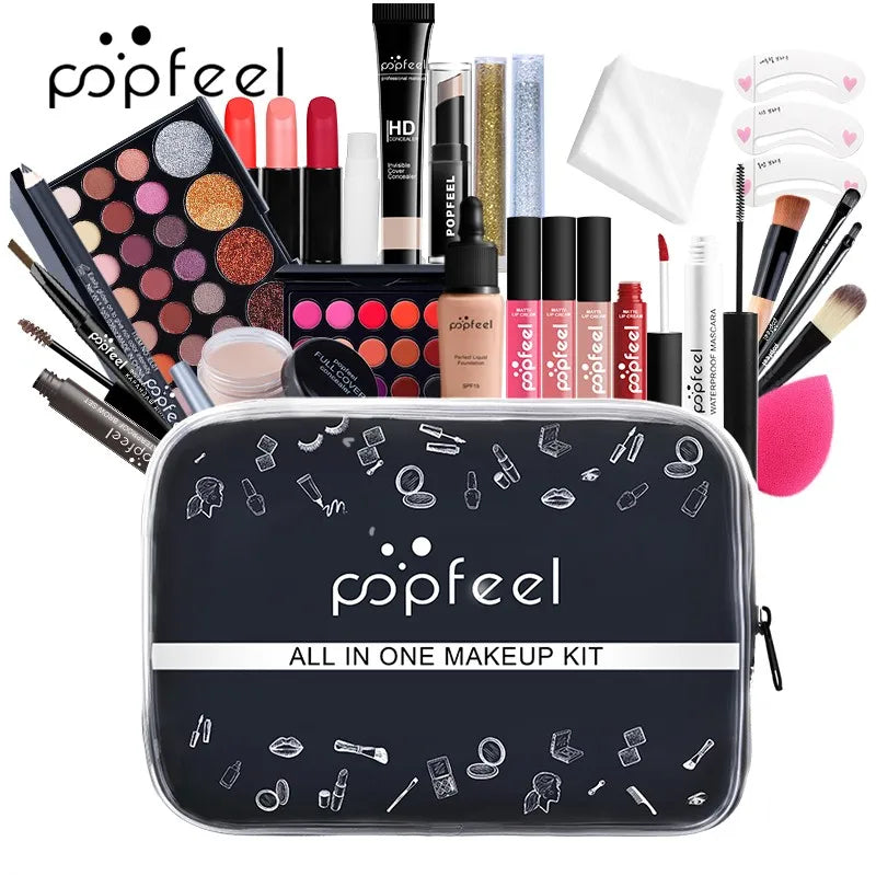 POPFEEL-Kit completo de maquiagem feminina, conjunto de maquiagem tudo em um, de
