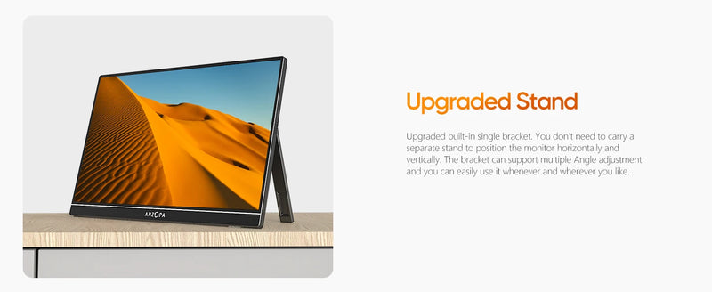 [produto no brasil] NOVO ARZOPA 15.6 inch Monitor Portátil FHD 1080P IPS USB-C