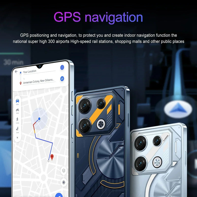 TEENO-Pova 8 Pro Smartphone, Celular, Celular, Dual SIM, NFC, Android 14, 5G, 7.