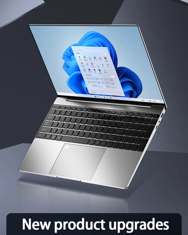 Laptop com moldura estreita, Celeron N5095, 32GB + 2048GB, Windows 11, desbloque