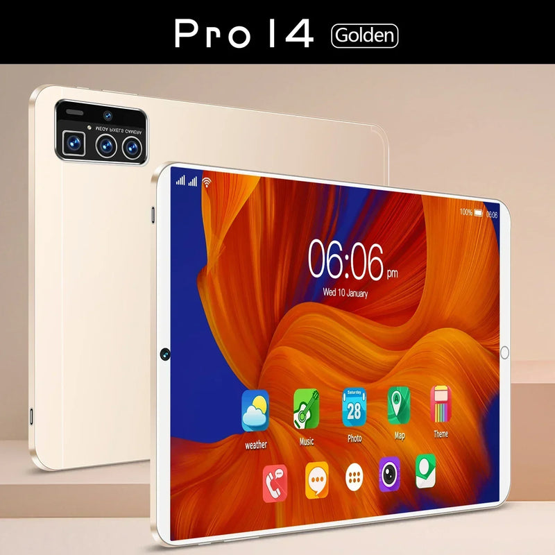 Original Mi Tablet PC, Pro 14, Android 12, 16GB, 1TB, Dual SIM, 10 Core, WPS, GP