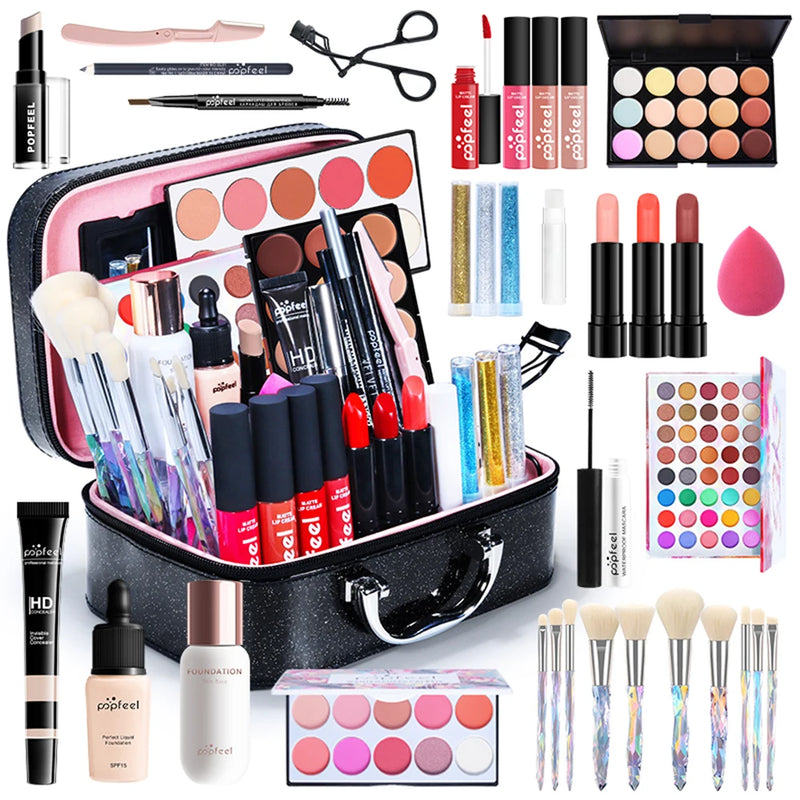 POPFEEL-Kit completo de maquiagem feminina, conjunto de maquiagem tudo em um, de