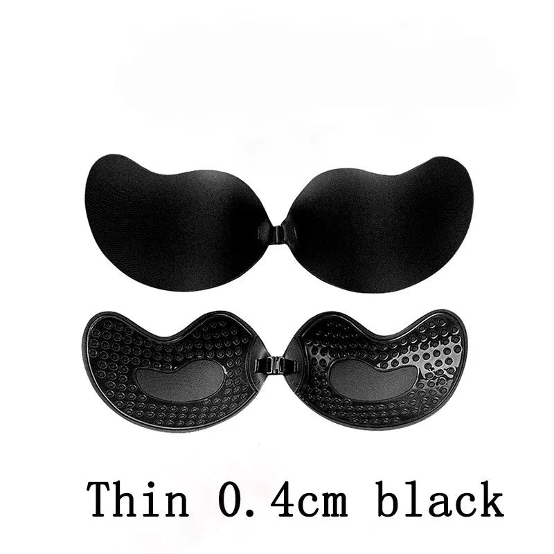 Sutiã Push Up Invisible para Mulheres, Sem Costas, Sem Alças, Sem Costura, Fec
