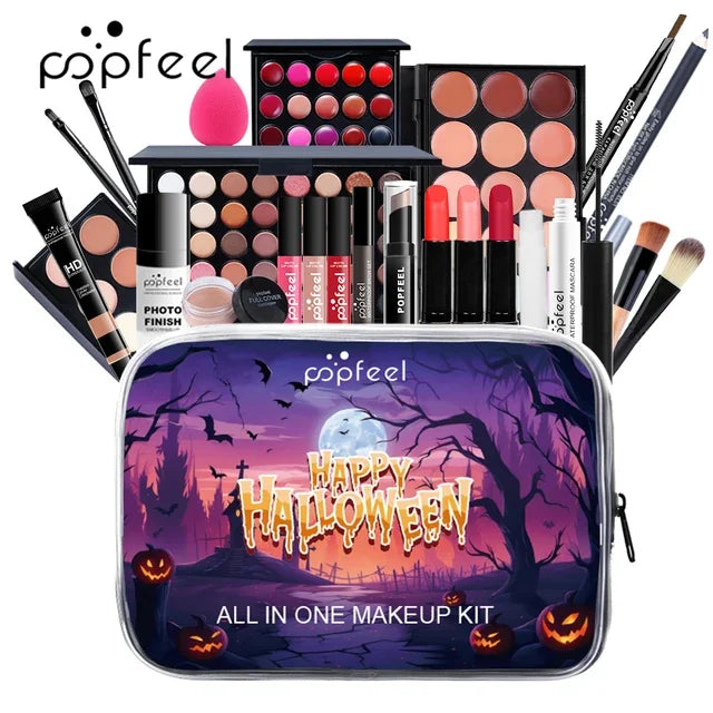 Kit de maquiagem tudo em um para maquiagem, kit de maquiagem para viagem, conjun
