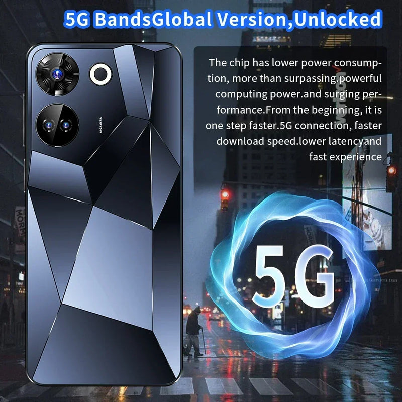 Novo smartphone c20 pro 6.8 &#39;&#39;hd + android 13 16gb + 1tb 8000mah ediçã
