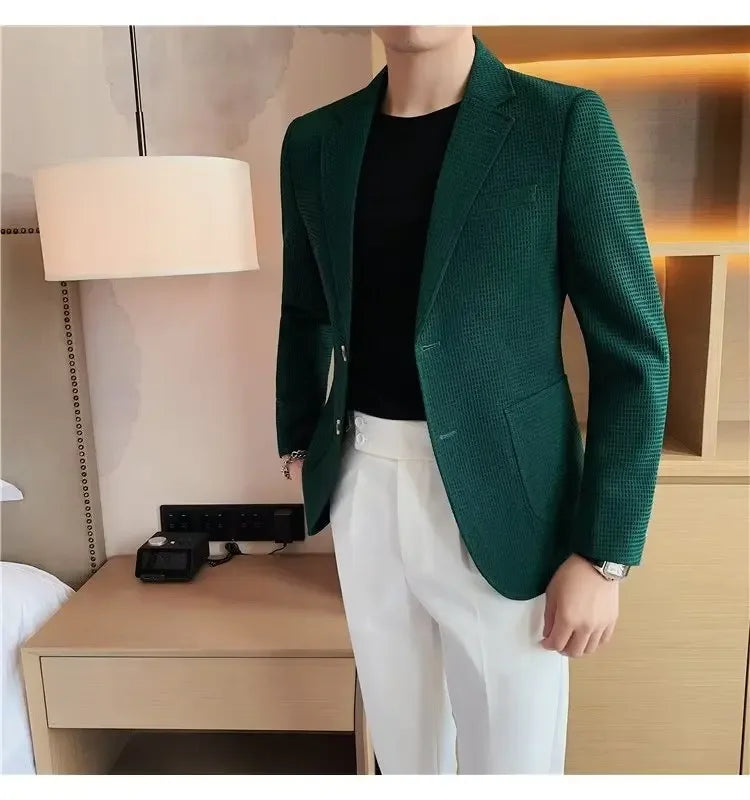 Blazer leve casual masculino, jaqueta de emagrecimento, suavizando sua silhueta,