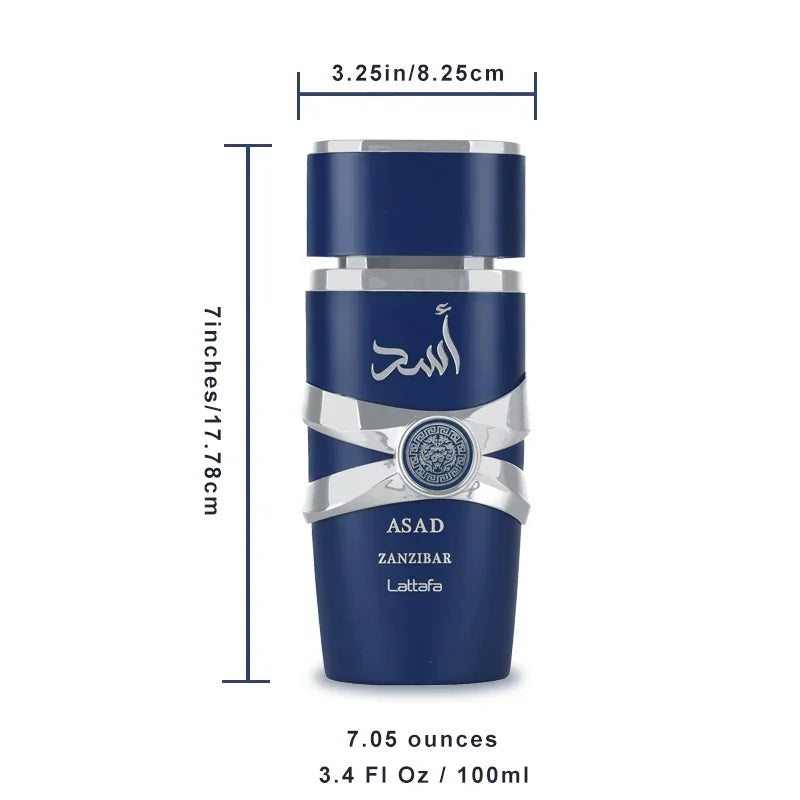 100ml original asad masculino eau de toilette spray fragrância de longa duração de alta qualidade unisex perfume árabe feromônio árabe