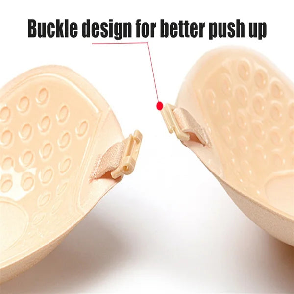 Sutiã Push Up Invisible para Mulheres, Sem Costas, Sem Alças, Sem Costura, Fec