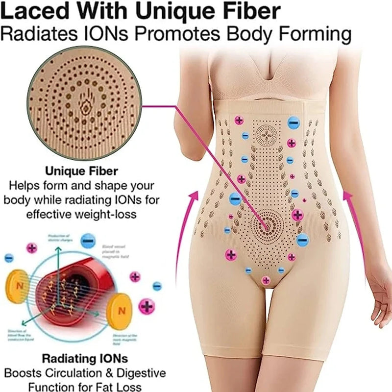 Calcinha Emagrecedora de Cintura Alta para Mulheres, Calção Controle Barriga,