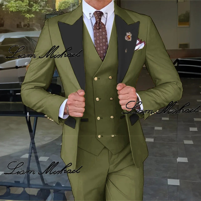 Smoking de casamento formal masculino, terno personalizado para noivo, vestido d