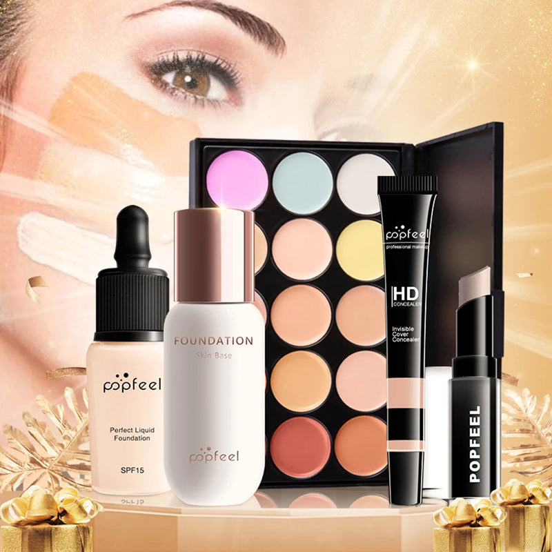 POPFEEL-Kit completo de maquiagem feminina, conjunto de maquiagem tudo em um, de