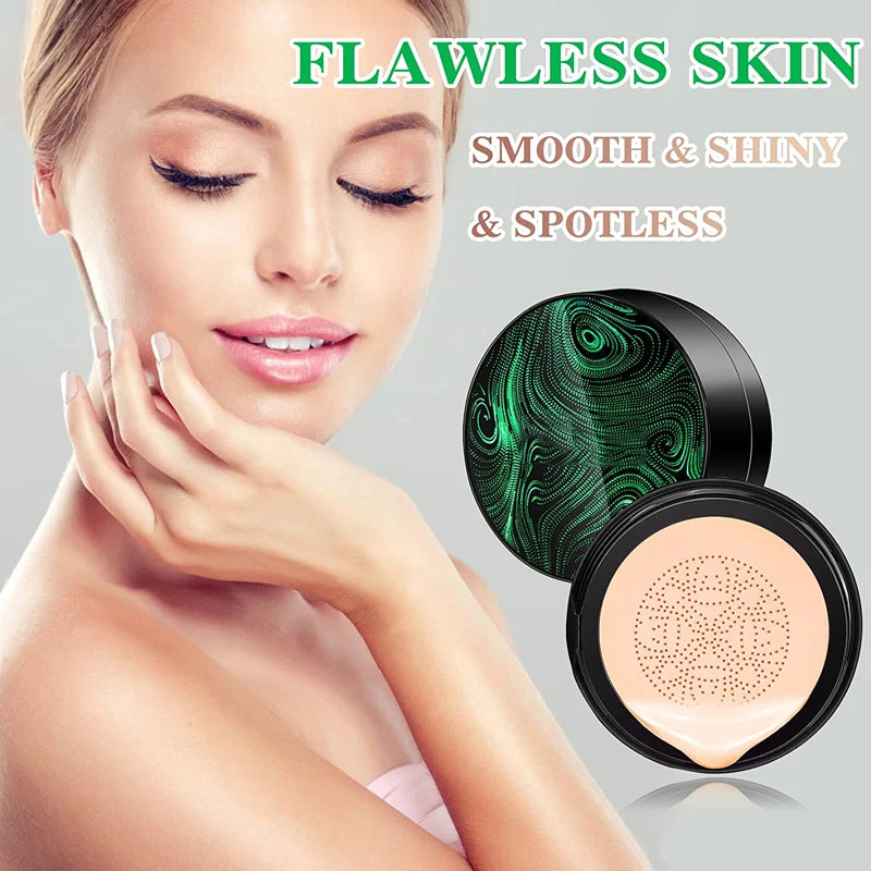 BB Cream-Air Cushion Foundation, cabeça de cogumelo, impermeável, iluminar, Fa