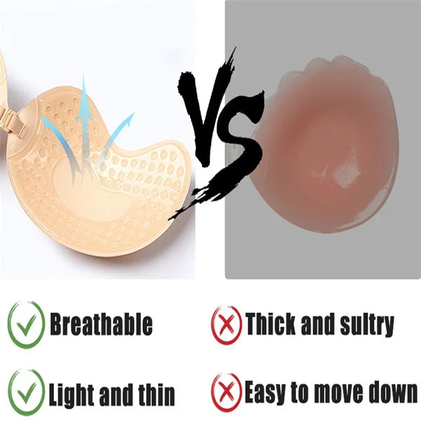 Sutiã Push Up Invisible para Mulheres, Sem Costas, Sem Alças, Sem Costura, Fec