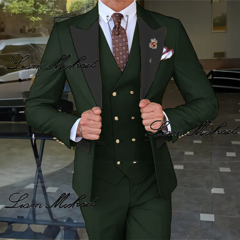 Smoking de casamento formal masculino, terno personalizado para noivo, vestido d