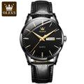 OLEVS-Relógio de pulso de quartzo impermeável clássico masculino, pulseira de
