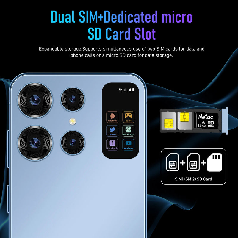 Smart Phone S24 Ultra 5G Android, HD, Tela Cheia, Face ID, 16GB + 1TB, Telemóve