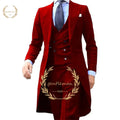 Casaco casual longo e fino masculino, terno de negócios personalizado, smoking