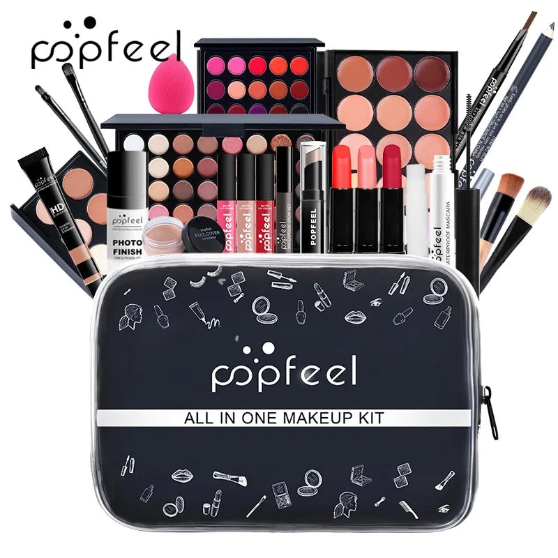 POPFEEL-Kit completo de maquiagem feminina, conjunto de maquiagem tudo em um, de