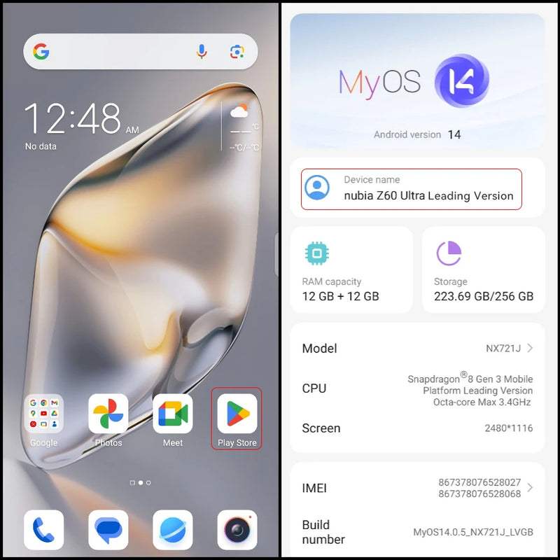 Versão global nubia z60 ultra versão líder 6.8 &quot;smartphone 5g snapdragon