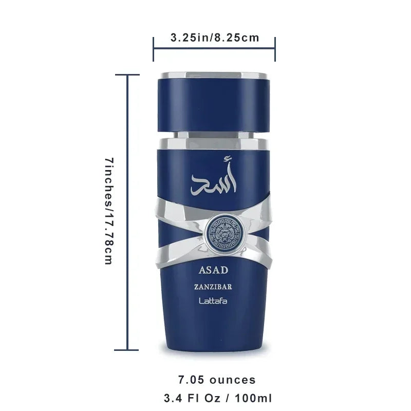 100ml original asad masculino eau de toilette spray fragrância de longa duração de alta qualidade unisex perfume árabe feromônio árabe