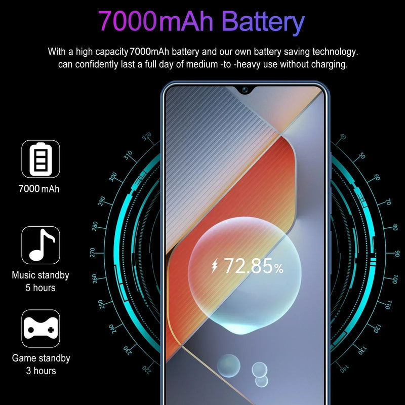 TEENO-Pova 8 Pro Smartphone, Celular, Celular, Dual SIM, NFC, Android 14, 5G, 7.
