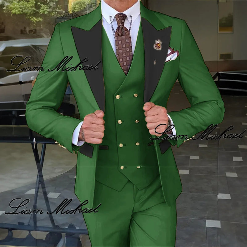 Smoking de casamento formal masculino, terno personalizado para noivo, vestido d