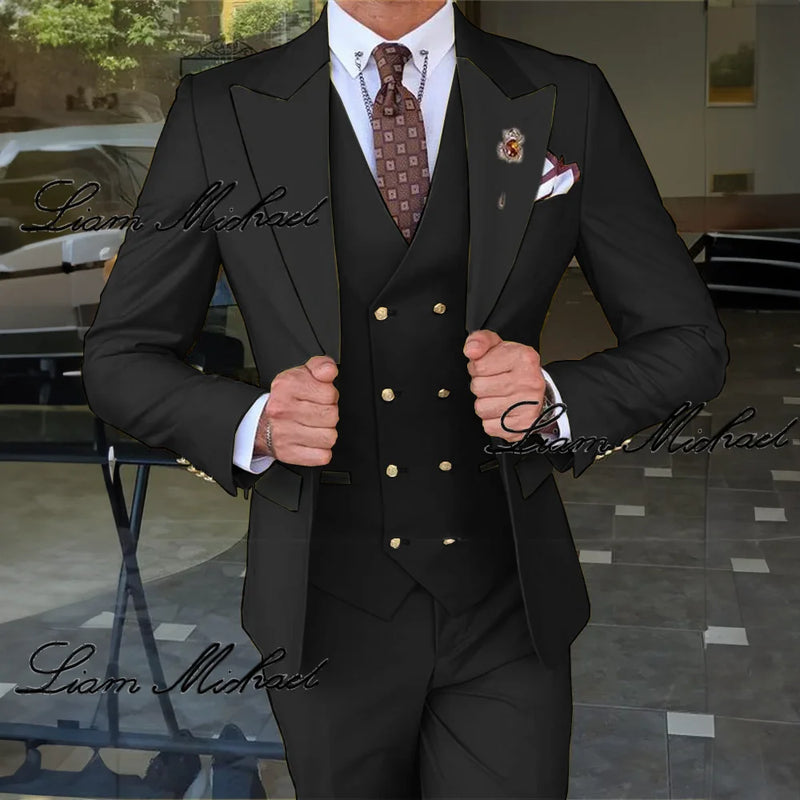 Smoking de casamento formal masculino, terno personalizado para noivo, vestido d
