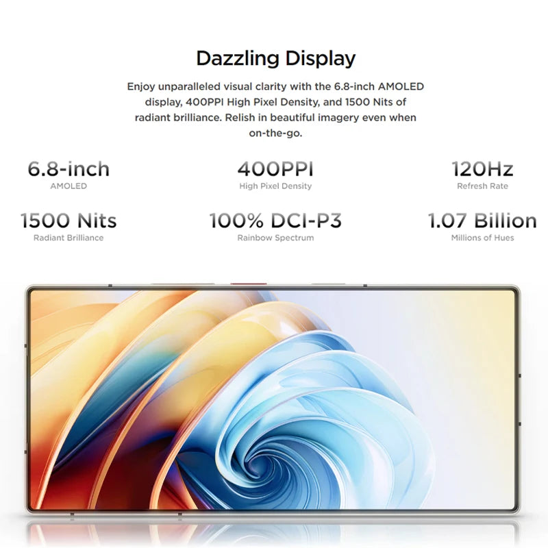 Versão global nubia z60 ultra versão líder 6.8 &quot;smartphone 5g snapdragon
