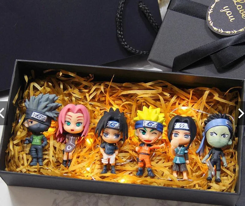 Bonecos Figura de Ação Colecionáveis Naruto Shippuden + chaveiro